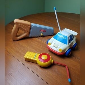 Fisher Price Toys, 1990s, RC Police Car and Saw
